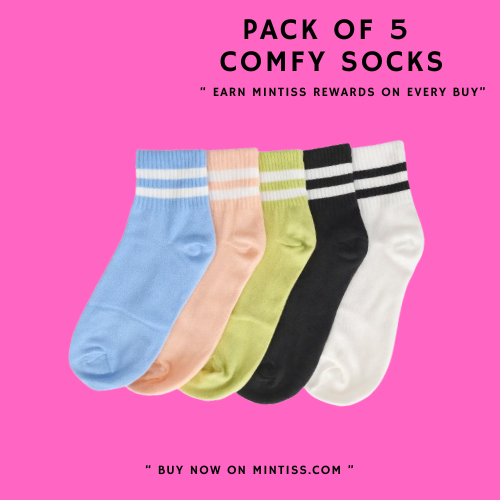 pack of 5 comfy socks