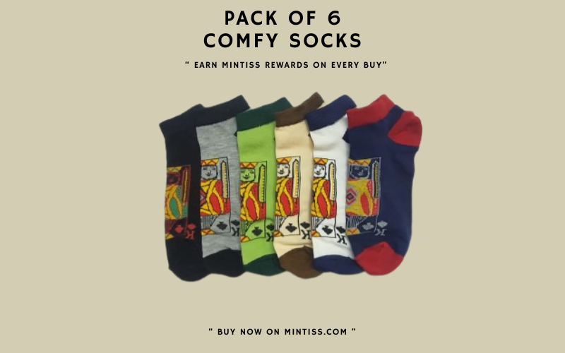 playing card themed socks - 6 pack